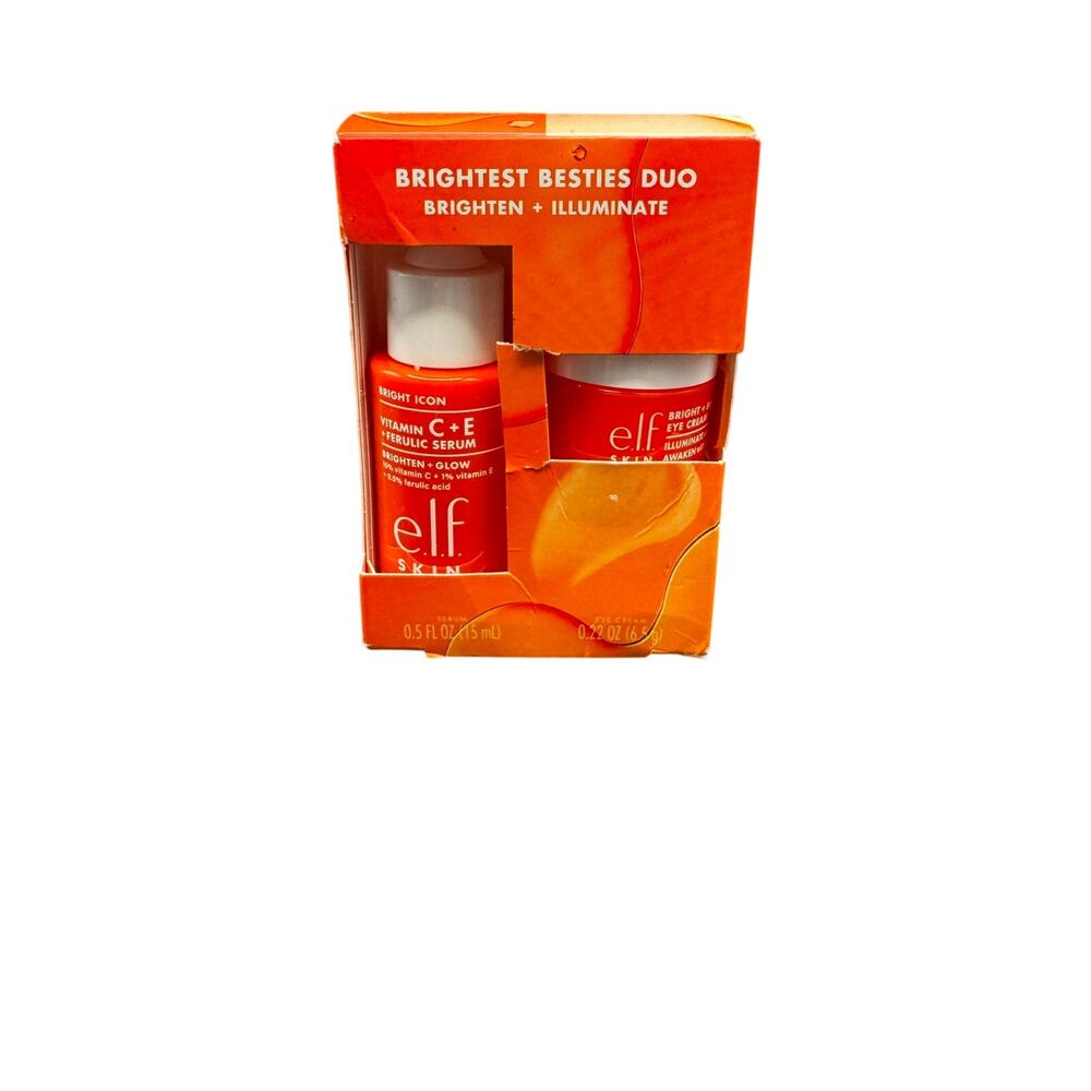 NWT e.l.f. Brightest Bestie Duo Set- Face Serum 0.5oz & Eye Cream 0.22oz